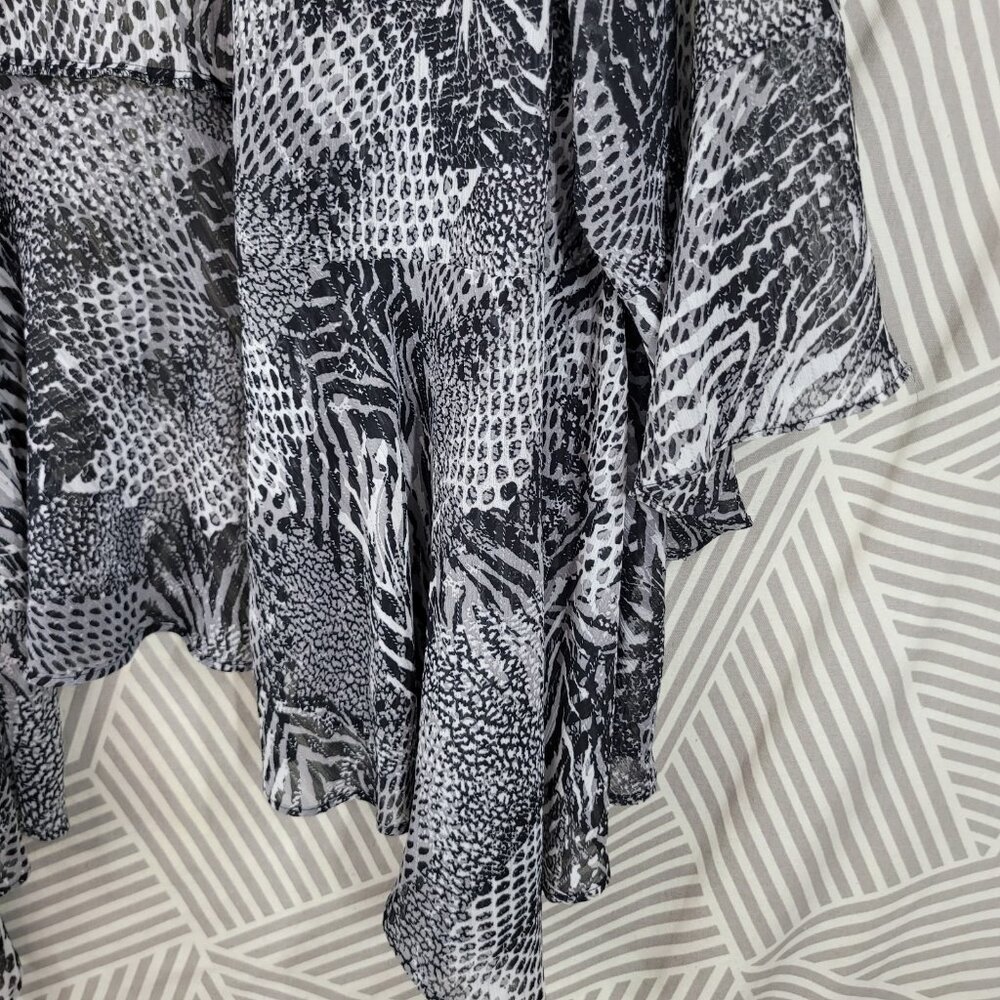 Catherines Plus Size 3x Mesh Jacket Open Front Ru… - image 3